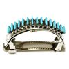 Image 1 : Zuni Turquoise Sterling Silver Half-Ring Hair Barrette - Raynard Lastyone