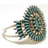 Image 2 : Zuni Turquoise Sterling Silver Cuff Bracelet - Nathaniel & Rosemary Nez