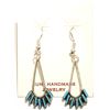 Image 1 : Zuni Turquoise Sterling Silver French Hook Earrings - Iva Lasiloo