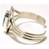 Image 3 : Navajo Spider Web Kingman Turquoise Sterling Silver Cuff Bracelet - Eugene Belone