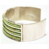 Image 3 : Zuni Gaspeite Overlay Sterling Silver Cuff Bracelet - Sheldon Lalio