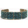 Image 1 : Zuni Turquoise Dots Sterling Silver Cuff Bracelet - Peter & Vivian Haloo