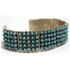 Image 2 : Zuni Turquoise Dots Sterling Silver Cuff Bracelet - Peter & Vivian Haloo