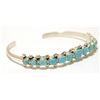 Image 2 : Zuni Turquoise Sterling Silver Cuff Bracelet - Erma Esalio