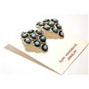 Image 2 : Zuni Turquoise Sterling Silver Curved Post Earrings - Marlinda Booqua