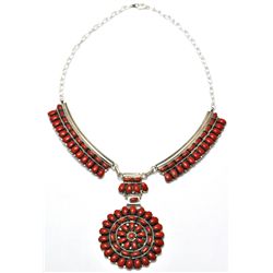 Navajo Coral Cluster Necklace - Juliana Williams