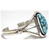 Image 2 : Navajo Spider Web Kingman Turquoise Sterling Silver Cuff Bracelet - Eugene Belone