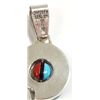 Image 2 : Zuni Multi-Stone Inlay Sun Face Spinner Sterling Silver Pendant - Don Dewa