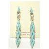 Image 1 : Zuni Turquoise Sterling Silver Post Earrings - Claudia Wallace