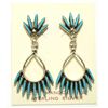 Image 1 : Zuni Turquoise Petit Point Sterling Silver Post Earrings - Jeannie Lastiyano