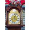 Image 1 : Late 18th Century mahogany longcase clock, the hood with brass mounted Greek key decorated swan n...