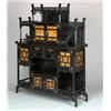 Image 1 : Late 19th Century Art Aesthetic movement ebonised Japanesque side cabinet fitted galleries, open...