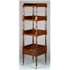 Image 1 : Mid 19th Century four tier tray top what-not, each tier with turned cylindrical pillars, the one...