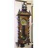 Image 1 : 19th Century walnut cased Vienna regulator wall clock having prancing horse finial, broken arch p...