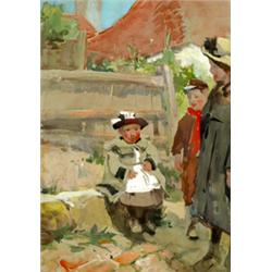 William Christian Symons - Watercolour 'Pride of the Family', 14" x 10" (the artist was a regular...