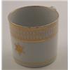 Image 1 : Pair of early 19th Century porcelain child's mugs having gilded lattice style bands and decorated...