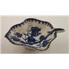 Image 1 : 18th Century English porcelain leaf shaped pickle dish with painted foliate decoration, 4" wide E...
