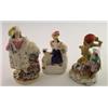 Image 1 : 19th Century Staffordshire figure depicting a standing lady in plumed hat cradling a lamb, 7.5" h...