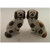 Image 1 : Pair of 19th Century Staffordshire comforter spaniels having open front legs, the bodies decorate...