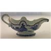 Image 1 : Nankin porcelain sauce boat with shaped edge, scroll handle on oval foot, 9.5" wide Est.: £75 - £...
