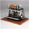 Image 1 : Well finished scratch built twin cylinder compound stationary marine engine with high pressure an...