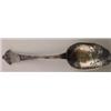 Image 1 : 17th Century pewter trefid tablespoon, handle stamped London, bears traces of gilding, 8" long Es...
