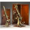 Image 1 : 19th Century brass microscope signed John Browning, London. 447 with walnut case containing vario...