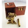 Image 1 : 19th Century brass microscope signed M. Pillischer, London, no 424, with accessories in a mahogan...