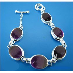 15.40g Bracelet of Amethyst Sterling Silver