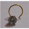 Diamond,Yellow Gold Nose Pin Weight:1.50Ctw