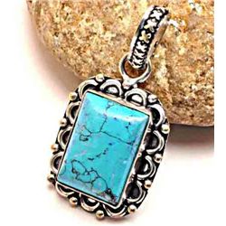 4.50g Pendant of Turquoise Sterling Silver