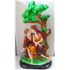 Image 1 : Beautiful Loving Couple Sitting Under Tree Polystone Statue Height:18 inch, width: 11 inch