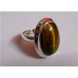 9.140g Tiger Gemstone Ring Sterling Silver