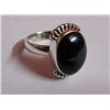 Image 1 : 5.290g Black Onex Gemstone Ring Sterling Silver