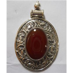 26.50g Pendant Sterling Silver Having One Semi-Precious Stone