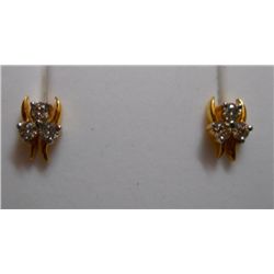 Earring of Diamond 0.33 Ctw in 2.24g 18kt Yellow Gold