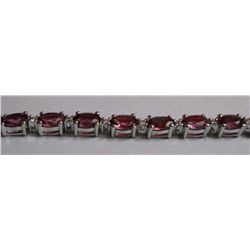 11.100g Bracelet of Garnet Sterling Silver