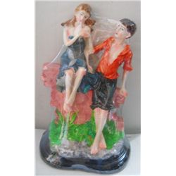 Beautiful Loving Boy and Girl Polystone Statue Height:12 inch, width: 9 inch