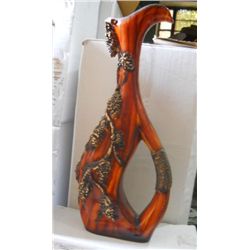 Polystone Flower Pot Height: 27 inch, Width: 7 inch