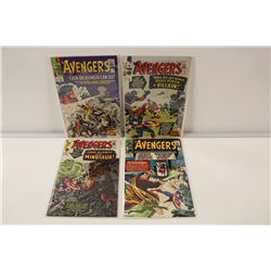 AVENGERS (1965) #14, 15, 17 & 18 - 4 EARLY AVENGERS IN LOWER MID GRADE AVERAGE