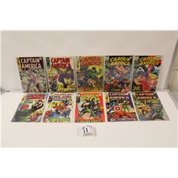 CAPTAIN AMERICA #107-120 (1968-69) 10 SOLID MID TO HIGH-MID GRADE COPIES