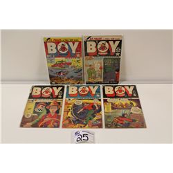 BOY ILLUSTORIES (1950-53) #56 (CANADIAN ISSUE) # 58, #73 (FEATURING FRANK FRAZETTA ART), #75 AND