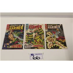 SUB-MARINER (1968) #2, 3 & 4- TIGHT, GLOSSY SOLD MID GRADE AVERAGE.
