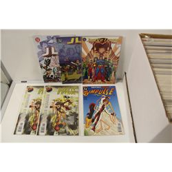 SHORT BOX OF MODERN DC. IMPULSE #1-89 AND MISC. JLA. HIGH GRADE AVERAGE