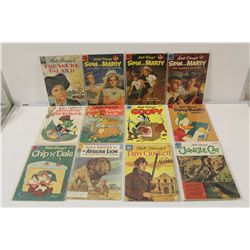 WALT DISNEY'S ASSORTED TITLES (1950'S-60'S) 1O CENT DELL COMICS. 15 BOOKS TOTAL,