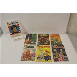 JOHN F. KENNEDY (1964) ONE SHOT DELL COMIC IN SOLID MID GRADE PLUS 6 OTHER ASSORTED DELL COMIC