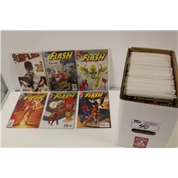 SHORT BOX OF RECENT FLASH AND TEEN TITANS, VERY FEW DUPLICATES, HIGH GRADE AVERAGE