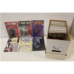 SHORT BOX OF GRENDEL INCLUDES FULL COMICS RUN #1-40. HIGH GRADE.