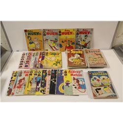 LARGE LOT OF HARVEY COMICS ASSORTED TITLES. INCLUDES BABY HUEY, LITTLE LOTTA, LITTLE AUDREY AND