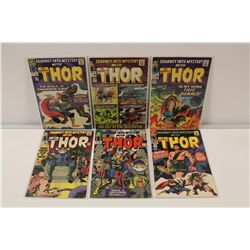 JOURNEY INTO MYSTERY #118-120 & #122-124 (1965) 6 SOLID MID GRADE AVERAGE COPIES. INCL. #118- 1ST